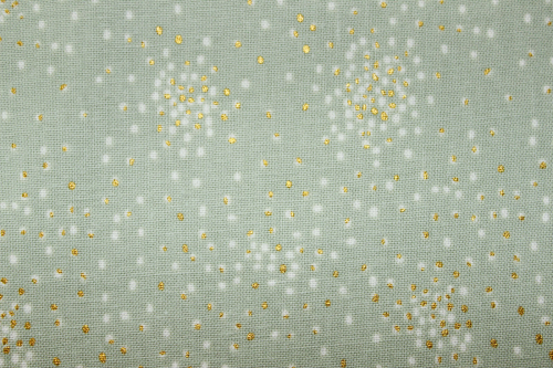 Preview: Designer-Baumwollstoff Clusters Iced Mint Metallic (10 cm)